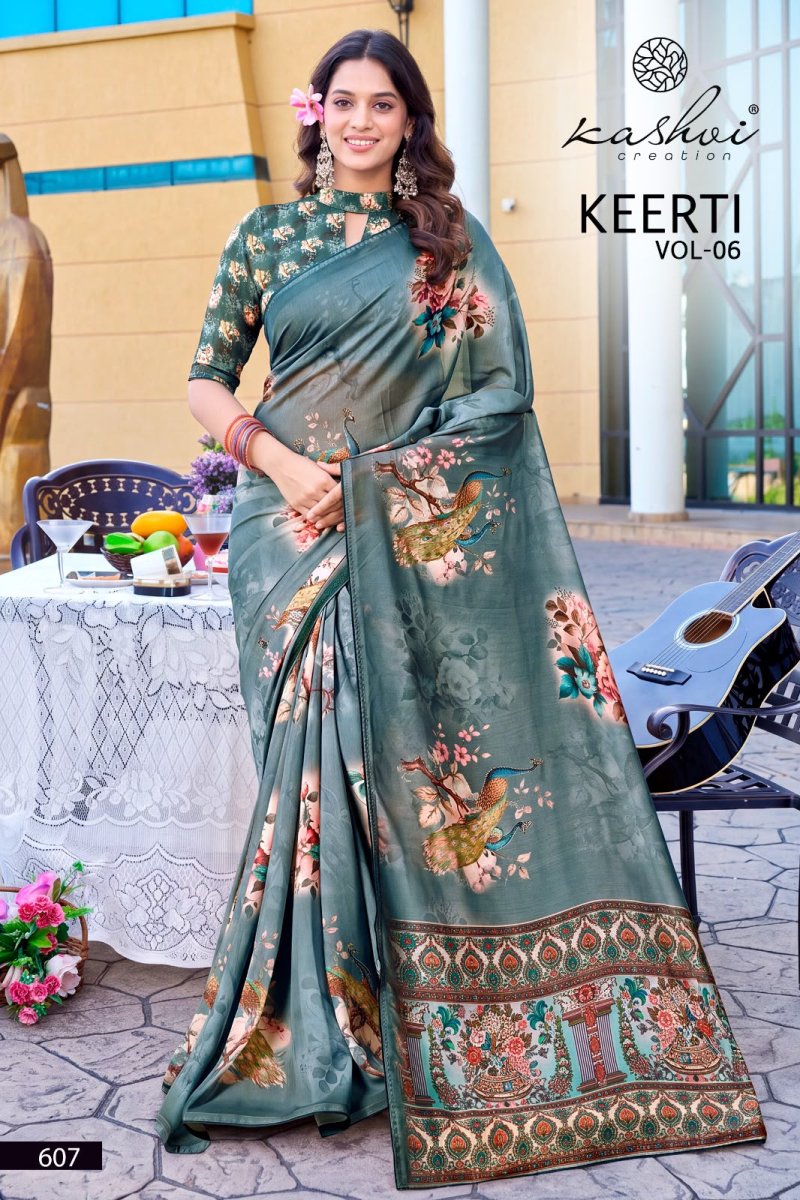 Keerti Vol 6 By Kashvi Raga Digital Printed Saree 